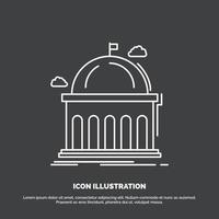 Library. school. education. learning. university Icon. Line vector symbol for UI and UX. website or mobile application