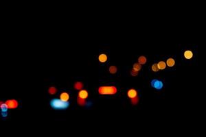 Defocus blur light night bokeh abstract on background. photo