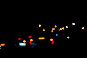 Defocus blur light night bokeh abstract on background. photo