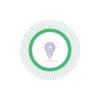 3d Cube. idea. bulb. printing. box Glyph Icon. Vector isolated illustration