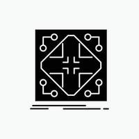 Data. infrastructure. network. matrix. grid Glyph Icon. Vector isolated illustration