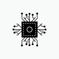 Chip. cpu. microchip. processor. technology Glyph Icon. Vector isolated illustration