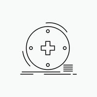 Clinical. digital. health. healthcare. telemedicine Line Icon. Vector isolated illustration