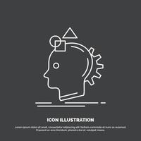 Imagination. imaginative. imagine. idea. process Icon. Line vector symbol for UI and UX. website or mobile application