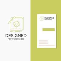 Business Logo for Design. App. Logo. Application. Design. Vertical Green Business .Visiting Card template. Creative background vector illustration