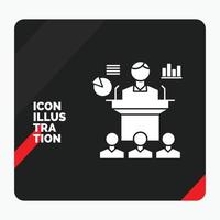 Red and Black Creative presentation Background for Business. conference. convention. presentation. seminar Glyph Icon vector