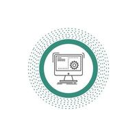 Command. computer. function. process. progress Line Icon. Vector isolated illustration