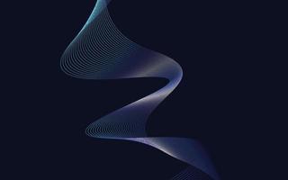 Stylish Blue Gradient wavy lines abstract background design vector