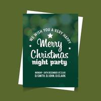 Merry Christmas card with creative design and green background vector