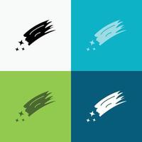 Asteroid. astronomy. meteor. space. comet Icon Over Various Background. glyph style design. designed for web and app. Eps 10 vector illustration