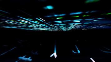 A digital data floor and ceiling with light effects - Loop video