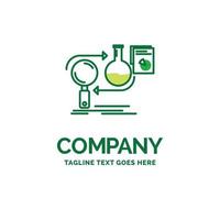 Analysis. business. develop. development. market Flat Business Logo template. Creative Green Brand Name Design. vector