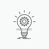 Bulb. develop. idea. innovation. light Line Icon. Vector isolated illustration