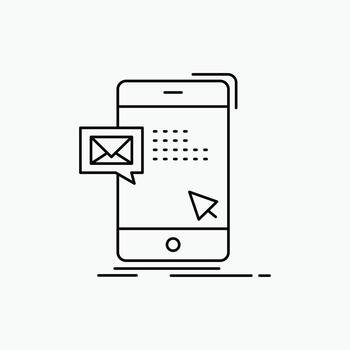 bulk. dialog. instant. mail. message Line Icon. Vector isolated illustration