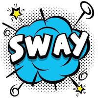 Sway Comic bright template with speech bubbles on colorful frames vector