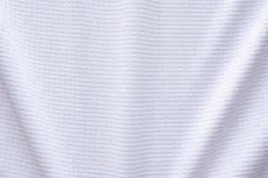 White sports clothing fabric football shirt jersey texture abstract background photo