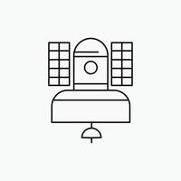 Satellite. broadcast. broadcasting. communication. telecommunication Line Icon. Vector isolated illustration