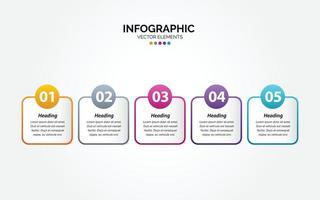 Vector Horizontal Infographic thin line design with icons and 5 options or steps. Horizontal Infographic for business concept. Can be used for presentations banner. workflow layout