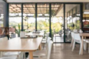 cafe restaurant interior blur for background photo