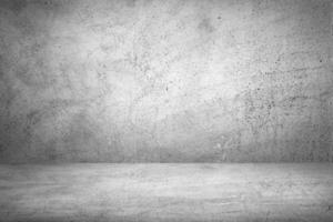 Empty gray concrete floor studio room background photo