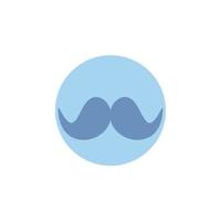 bigote. inconformista. movimiento masculino. icono de glifo de hombres. vector