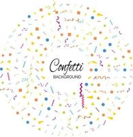 confetti concept design template holiday Happy Day. White Background Celebration Vector illustration.