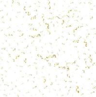 Gold Confetti Isolated On White Background. Celebrate Vector Illustration