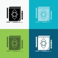 design. Tool. identity. draw. development Icon Over Various Background. glyph style design. designed for web and app. Eps 10 vector illustration