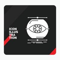 Red and Black Creative presentation Background for visualize. conception. monitoring. monitoring. vision Glyph Icon vector