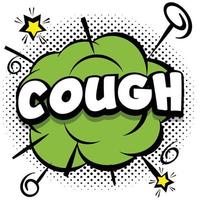 cough Comic bright template with speech bubbles on colorful frames vector