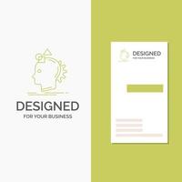 Business Logo for Imagination. imaginative. imagine. idea. process. Vertical Green Business .Visiting Card template. Creative background vector illustration