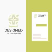 Business Logo for Aim. focus. goal. target. targeting. Vertical Green Business .Visiting Card template. Creative background vector illustration