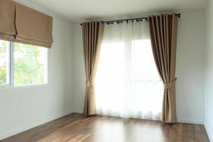 Curtain window interior decoration in living room photo