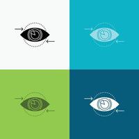 Business. eye. marketing. vision. Plan Icon Over Various Background. glyph style design. designed for web and app. Eps 10 vector illustration