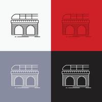 metro. railroad. railway. train. transport Icon Over Various Background. Line style design. designed for web and app. Eps 10 vector illustration