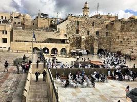 jerusalén en israel en mayo de 2016. una vista del muro occidental foto