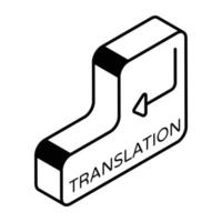 diseño isométrico moderno de traducción vector