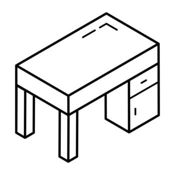 Check line isometric icon of table vector