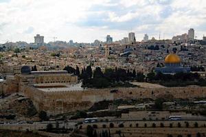 A view of the Dome of the Rock from the Mount of Olives photo