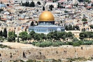 A view of the Dome of the Rock from the Mount of Olives photo