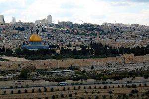 A view of the Dome of the Rock from the Mount of Olives photo