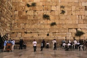 jerusalén en israel en mayo de 2016. una vista del muro occidental foto