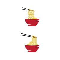 ilustración de símbolo de signo de comida de fideos vector