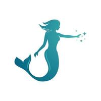 diseño de ilustración de vector de sirena