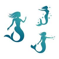 diseño de ilustración de vector de sirena