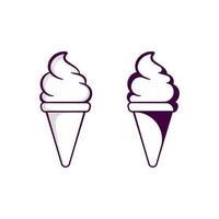 Ilustración de diseño de icono de vector de helado