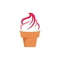 Ilustración de diseño de icono de vector de helado