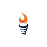 Torch vector icon illustration design