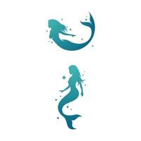 diseño de ilustración de vector de sirena