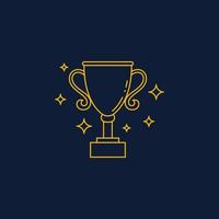 Trophy Vector icon design illustration